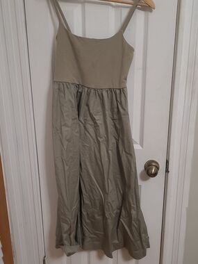 Old Navy Olive Green Maxi Dress with Spaghetti Straps